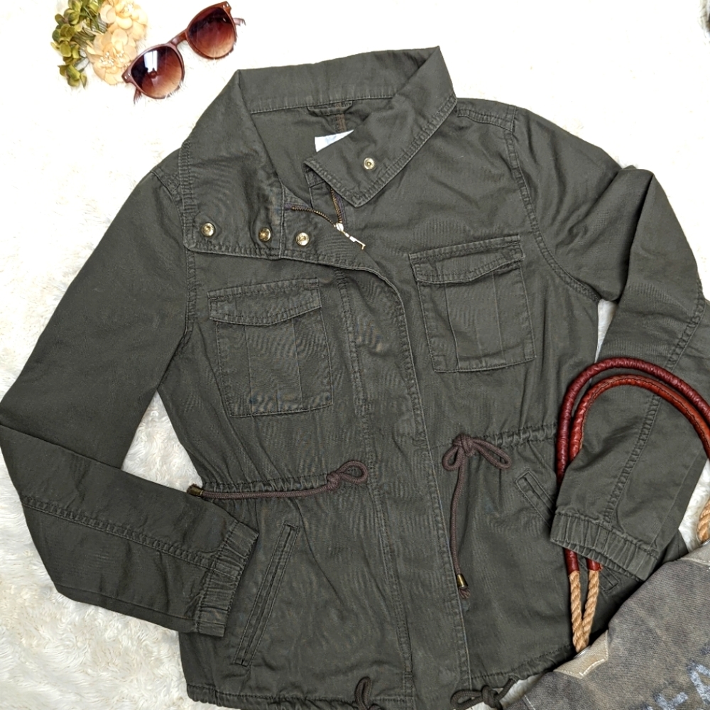Olive Cargo Old Navy Khaki Green Jacket - Picture 16 of 16
